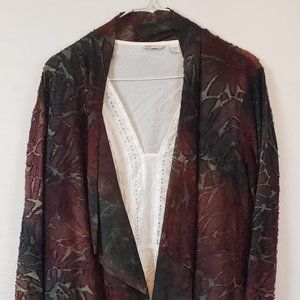 Coco Carmen Burned Out Velvet Light weight Kimono Wrap Small/Medium